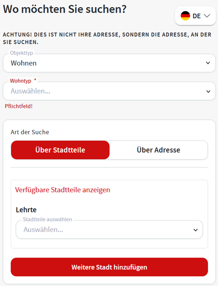Suchprofil erstellen